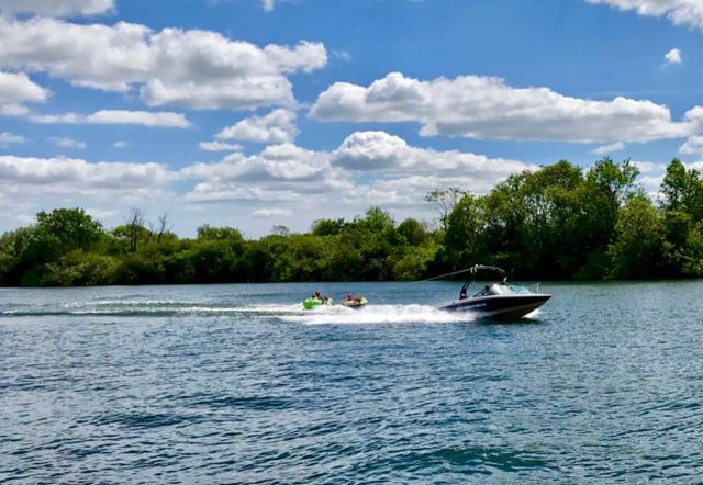 Wakeboarding on Spring Lake